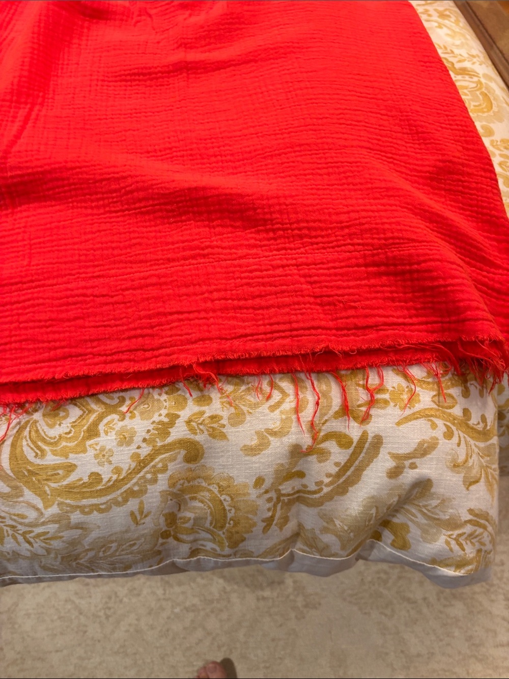 Red Off-Shoulder Ruffled Top - Picture 5 of 5